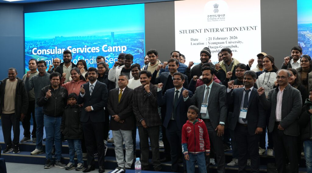 A meaningful afternoon at the Consular Services Camp and Student Interaction Event at Yeungnam University, Daegu.

Grateful to connect with members of our Indian community, students, families, and officials from the Embassy of India. Moments like these remind us that wherever we are in the world, we carry our identity, values, and shared aspirations with pride.

Thankful for the conversations, the warmth, and the collective spirit that brings us together beyond borders.